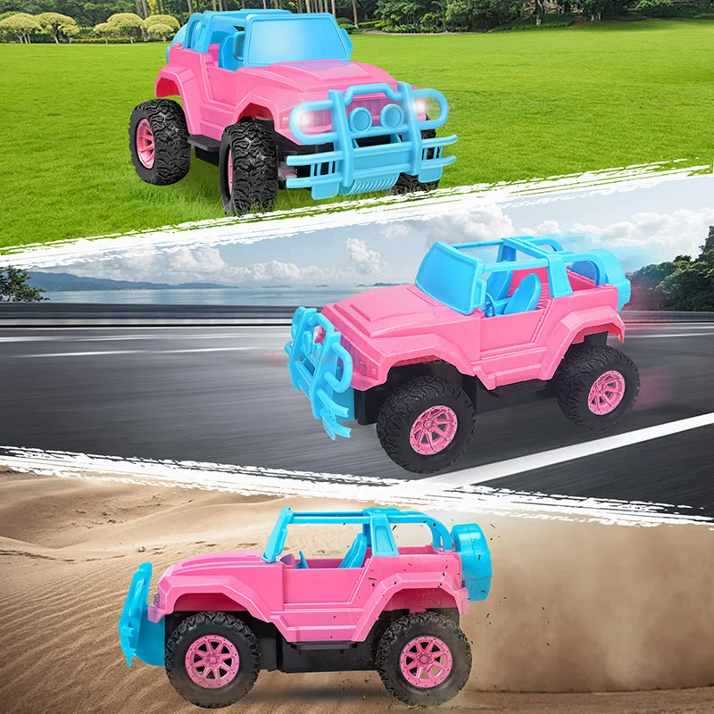 Carro de controle remoto sem fio infantil, quatro canais, simulação jipe, veículo off-road, modelo de carro de brinquedo