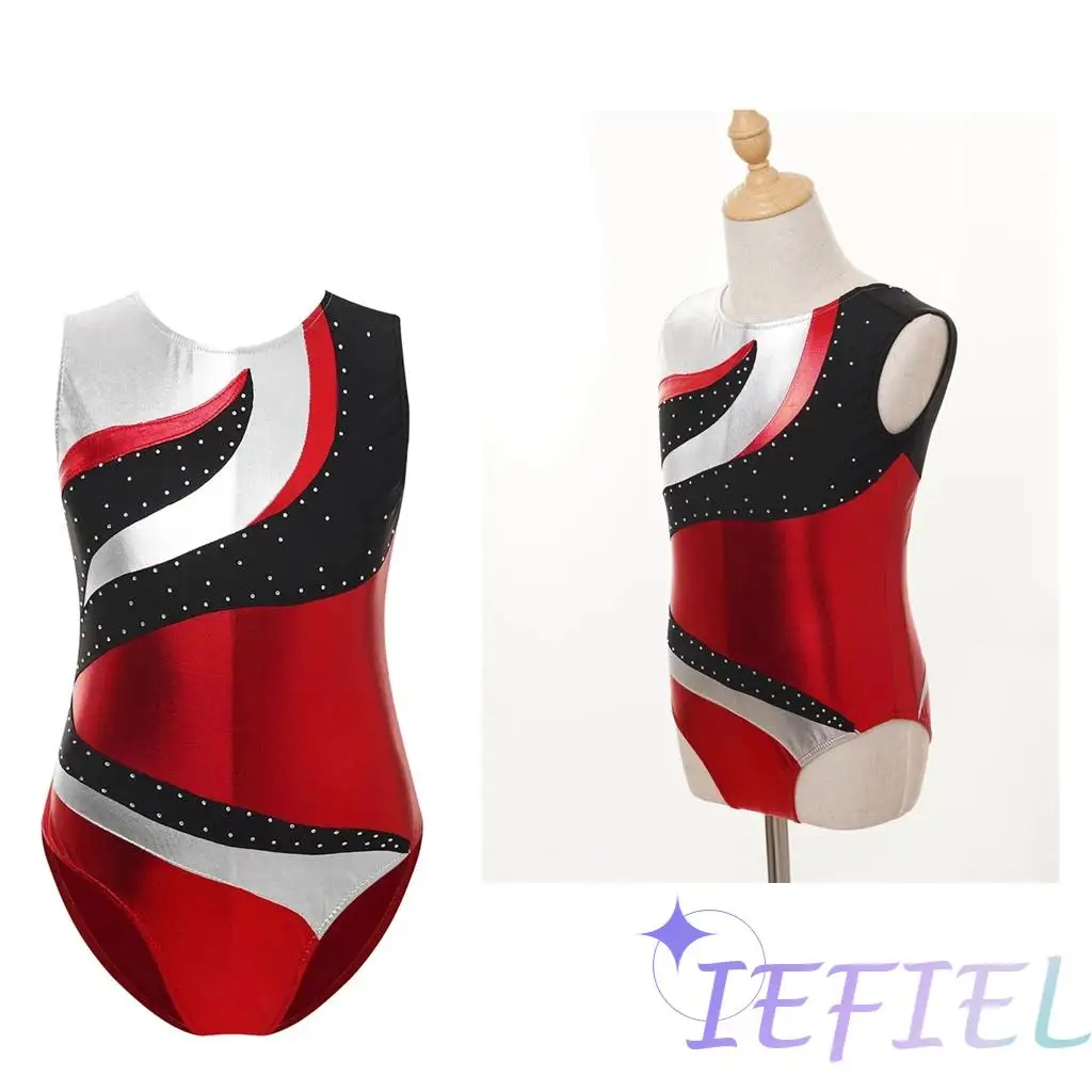 

Kids Dancewear Athletic Activewear Bodysuit Jumpsuit Tumbling Ballet Dance Skating Costume Gymnastics Tank Leotards for Girls