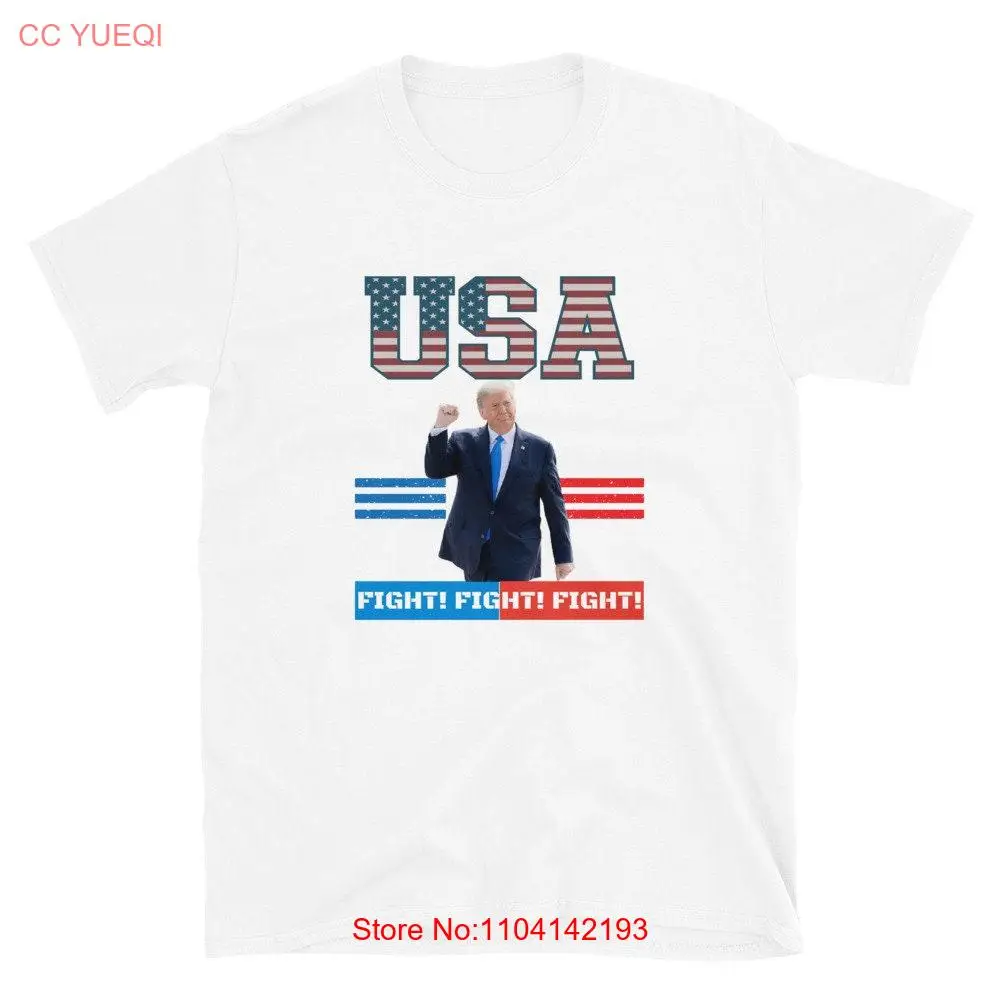 Fight USA T Shirt President Air Fist 2024 Presidential Election Republican Supporter Inspirational Rally