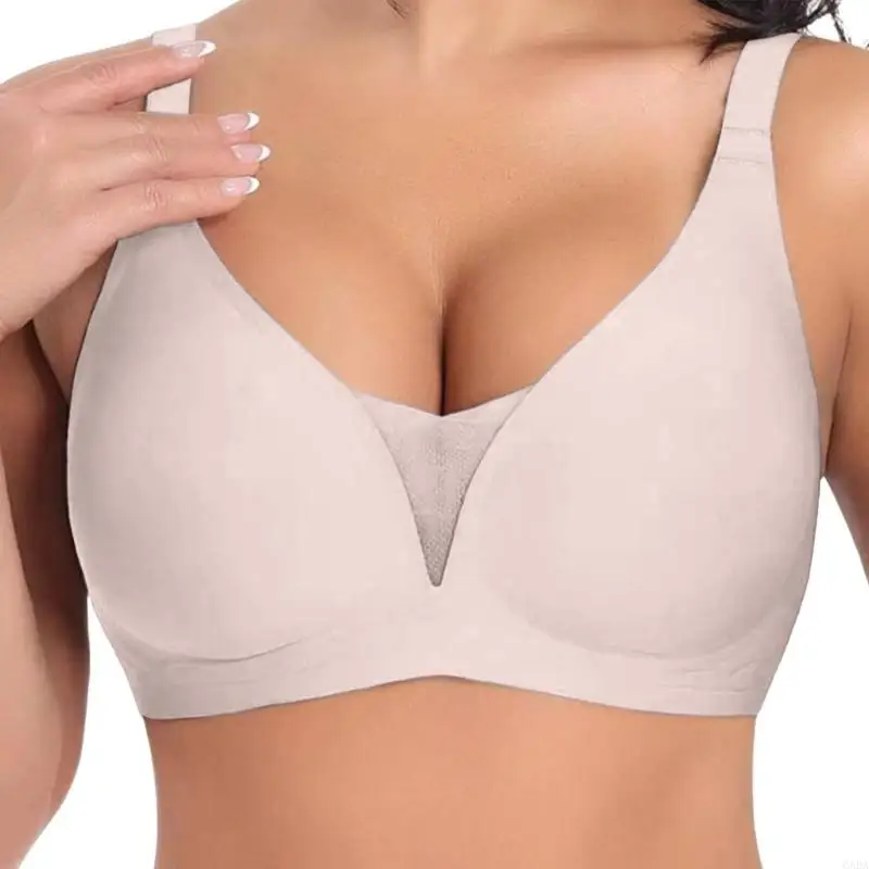 Wireless Push Up Bras for Women Full Coverage Seamless Bra Supportive Everyday Comfortable Bralette 6XDA