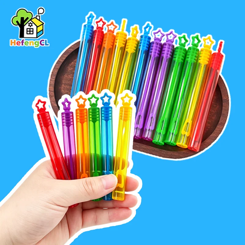 12/24PCS Star-Top Mini Bubble Wands Portable Water-Free Bubble Toys Random Color Ideal for Party Favors And Holiday Gifts