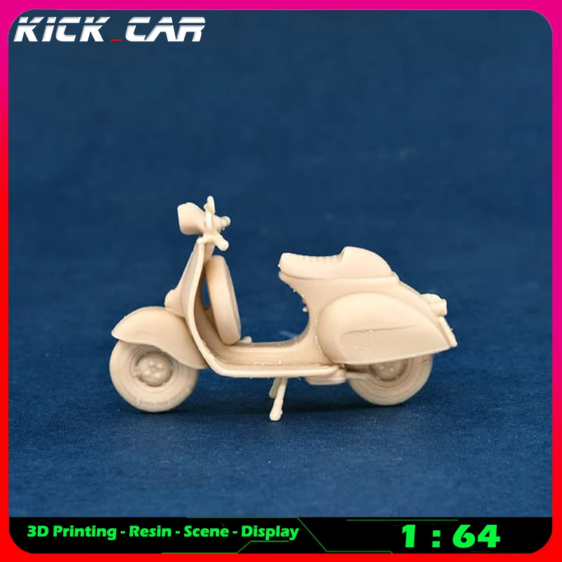 Kicarmod 1/64 Motorrad (ohne Jiffy-Ständer) Modellauto Diorama ungefärbtes Harz Garage Szene Dekoration Simulation Szene Spielzeug – Detail 5