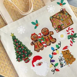 1PC Christmas Santa Claus Embroidered Patch Iron On Sew On Patches For Clothing Cap Bag Jacket DIY Gift Cartoon Cute Badge
