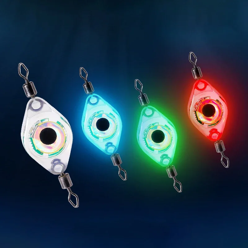 New LED Fish Lamp Mini Fishing Lure Light LED Deep Drop Underwater Eye Shape Fishing Squid Fishing Bait Luminous Lure