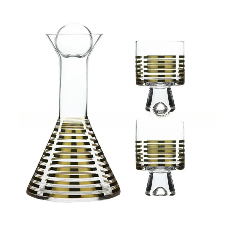 

Manual blowing light luxury wine set decanter water cup