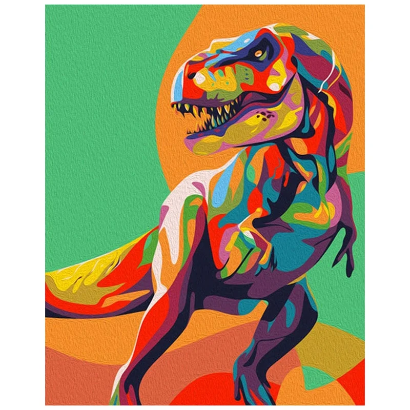 Paint By Numbers Art Oil Painting Color Dinosaur Living Room Bedroom Home Decoration Wall Decoration