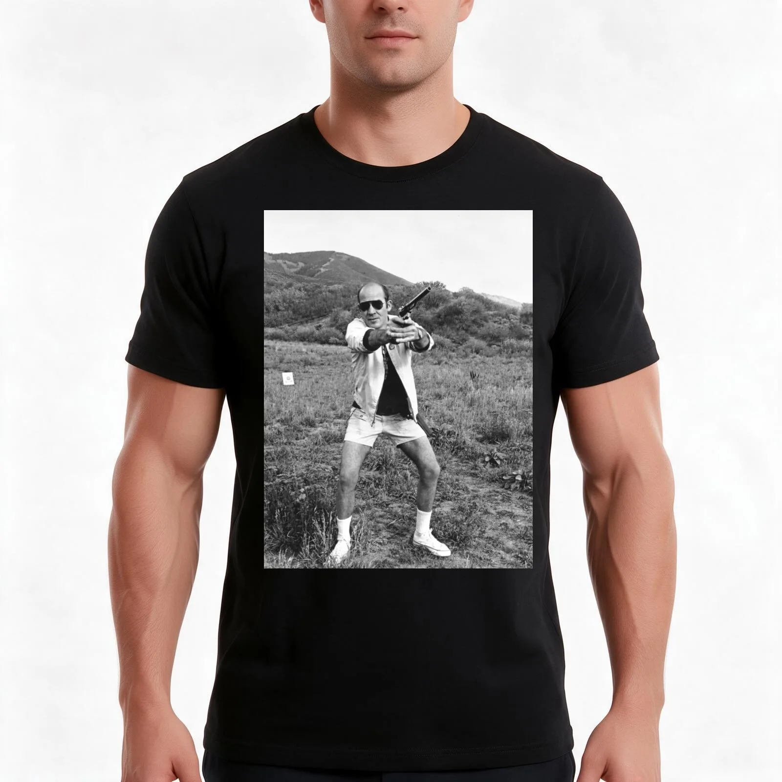 Hunter S. Thompson T-Shirt Summer Casual Cotton Tee Oversized Streetwear Tops Vintage Graphic Print Loose Fit Short Sleeve