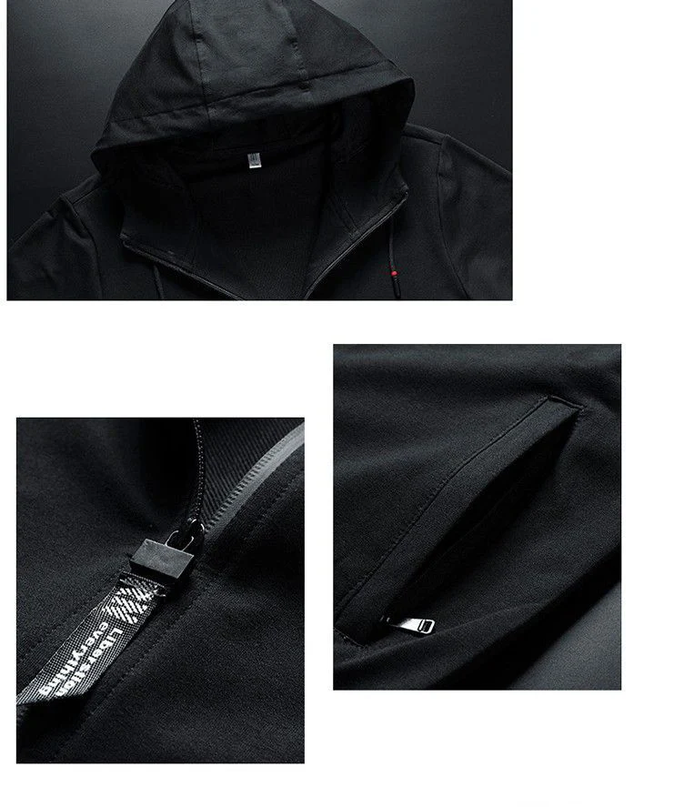사용자 정의 로고 남자 Tracksuit 세트 2022 패션 고품질 지퍼 까마귀 세트 Homme Streetwear 자 켓 정장 남자 의류