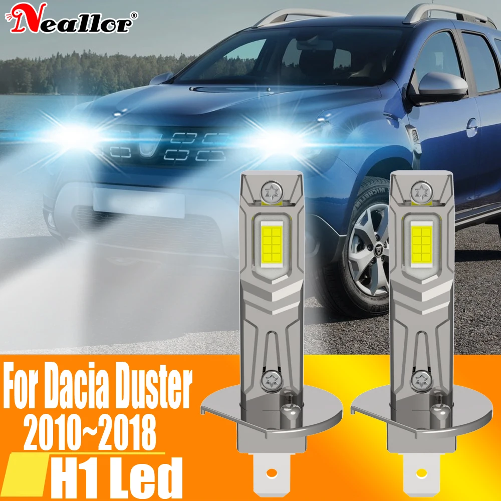2x h1 LED-Licht Canbus Glühbirne Auto Scheinwerfer Hoch leistung Auto Nebel Diode Moto Fahr lampe 12V 55W für Dacia Duster 2010 ~ 2018