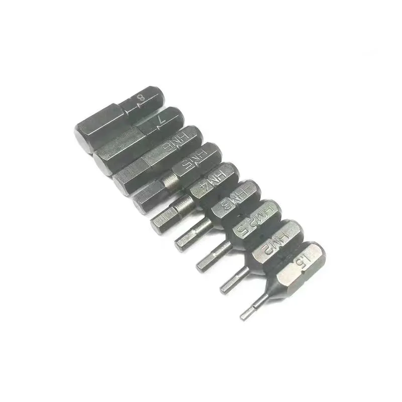 Hex Short Screwdriver Bit Set, S2 Steel, Hard chave de fenda elétrica, 1/4 \