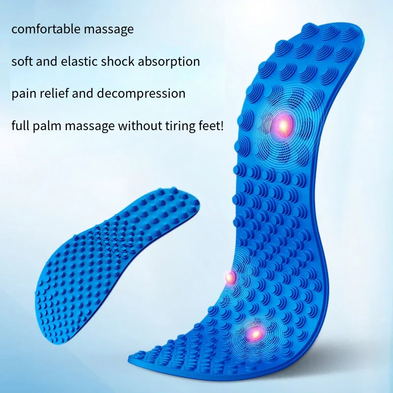 1 Paar Akupressur-On-Fuß-Einlegesohlen für Füße, Komfort, Stoßdämpfung, Schuhe, Einlegesohle, Männer und Frauen, Schuhsohle, weiche Massage-Schuhpolster