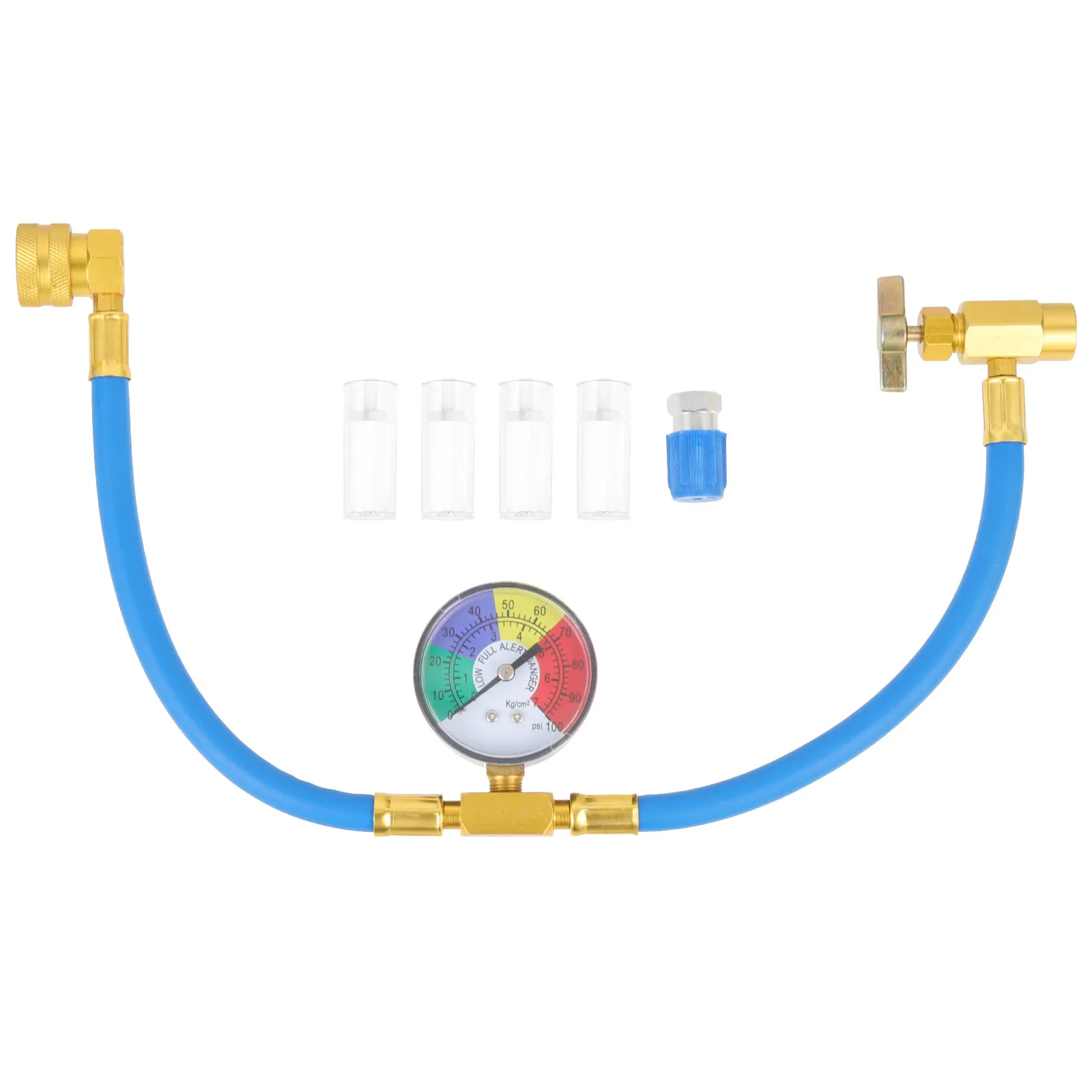 

R134a Car Refrigerant Recharge Hose with Gauge Long Tube Durable Construction Excellent Workmanship 600-3000psi