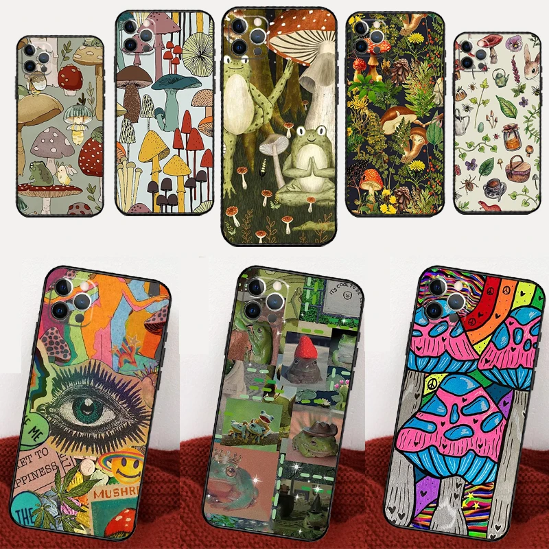 

Чехол для телефона Frog Mushroom Cottagecore для Samsung Galaxy S24 Ultra S21 S22 S23 S25 Ultra S9 S10 Plus S20 S23 FE Cover