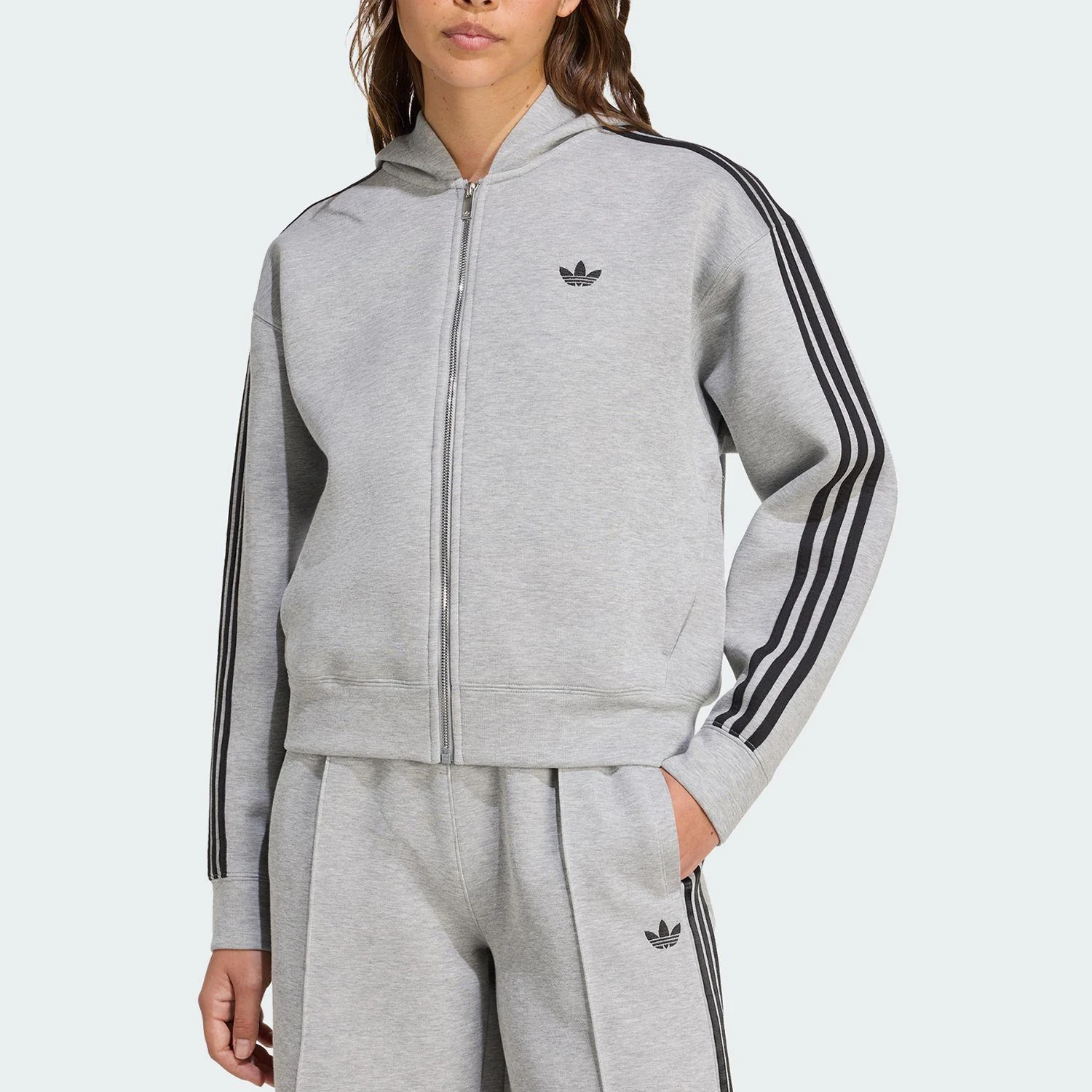 Adidas SPACER 3S FZ JY2620 Genuine Clover Women's Loose Short Daily Casual Jacket Free returns