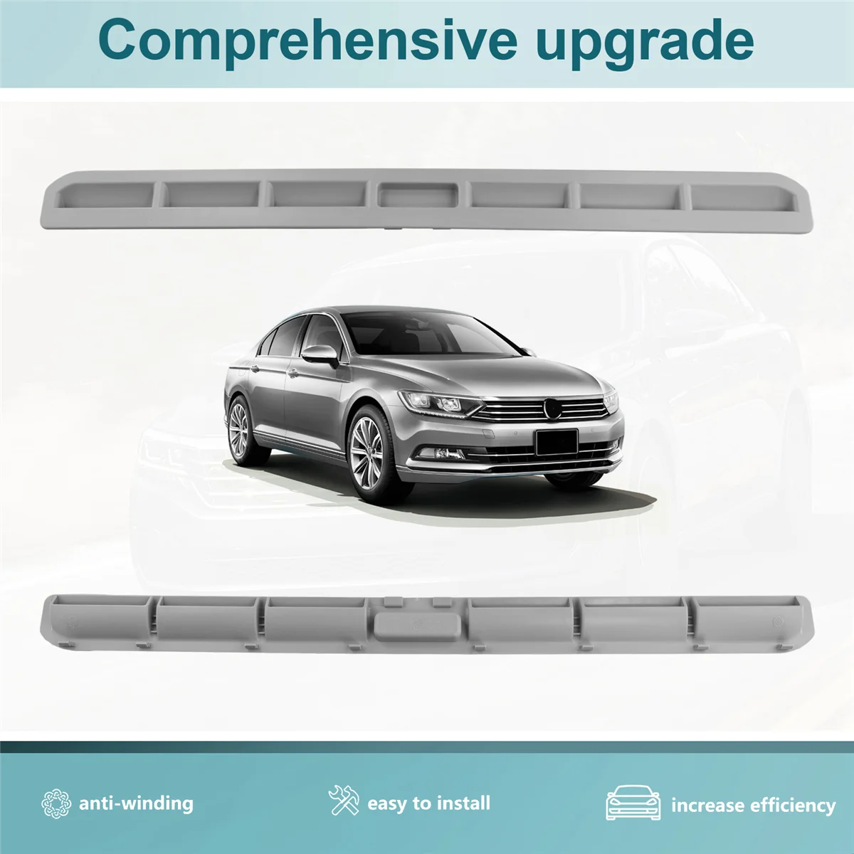 # 69A 自動車部品 & アクセサリー、サンルーフ サンシェード ハンドル クラスプ フォルクスワーゲン ニューパサート グレー、グレー