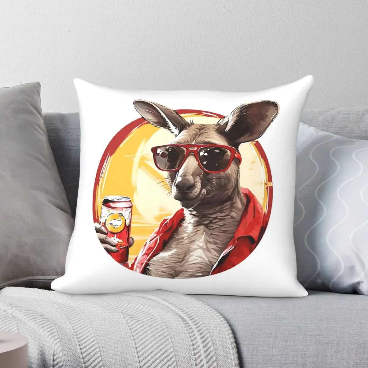 Emu Export Bush Chook Kangaroo Square Pillowcase Polyester Linen Velvet Printed Decor Throw Pillow Home Cushion Case 45x45