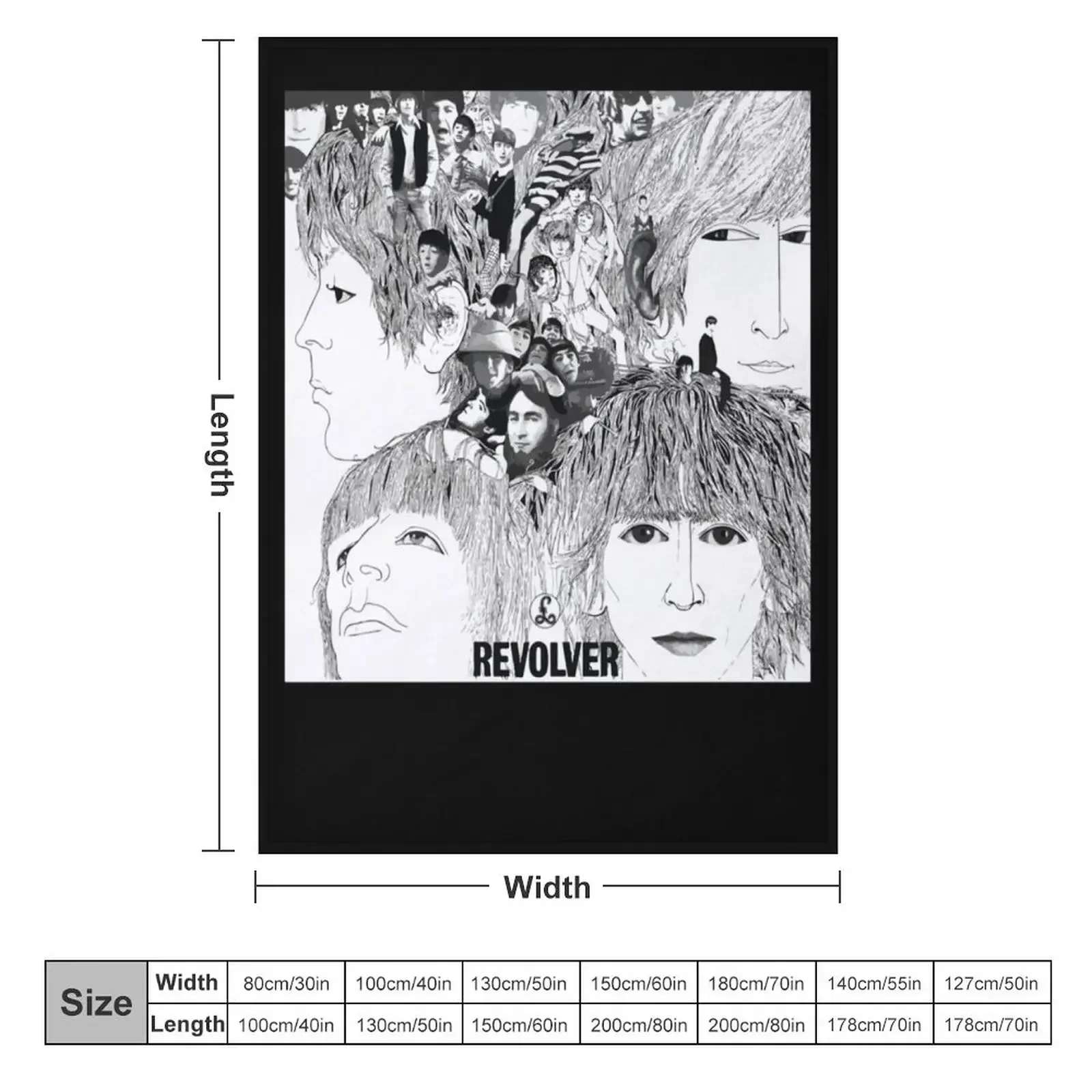 Revolver Album Cover Classic Throw Blanket couch cozy soft plush fuzzy picnic outdoor blanket