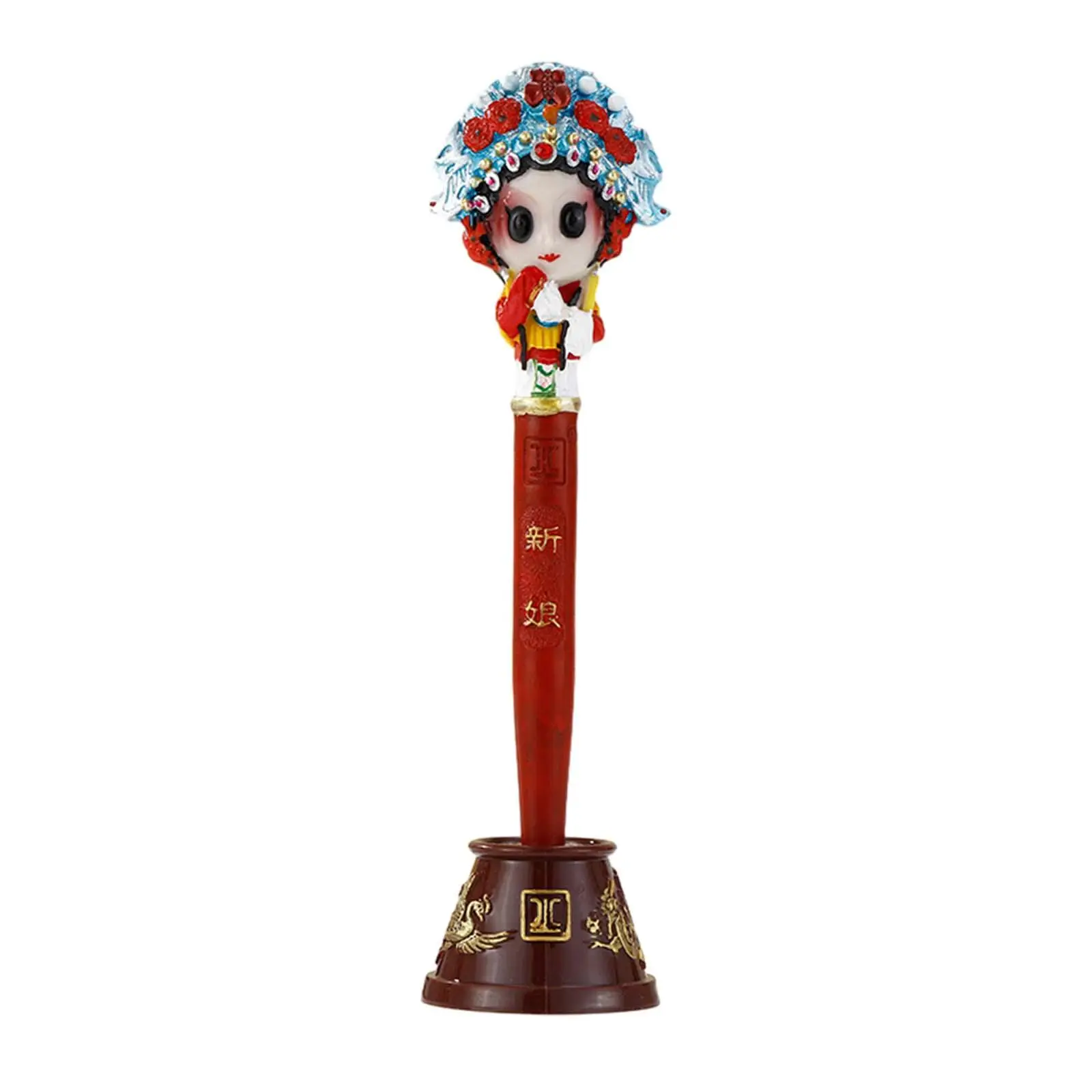 북경 오페라 마스크 펜 장식, 중국 드라마 캐릭터 볼펜, 축제 생일 여행 휴일 데스크탑 장식