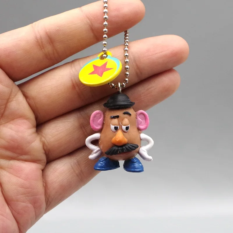 6Pcs/Set Anime Figures Mr.Potato Head PVC Cute Model Keychain Pendant Collection Decor Ornaments Toy Gifts