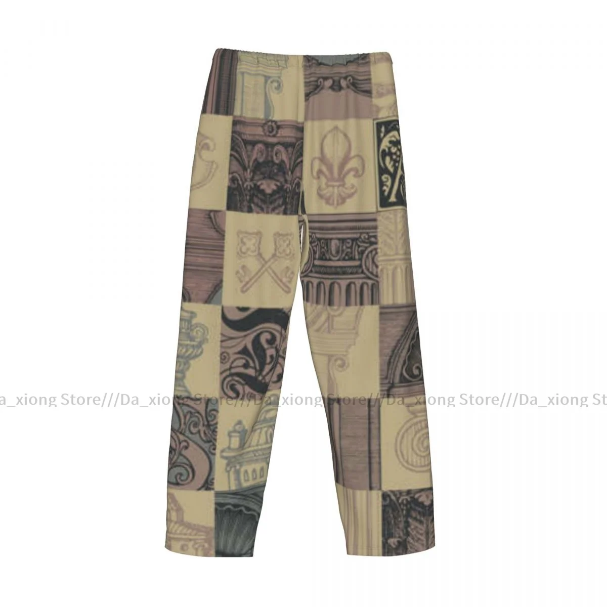 Pantalones de pijama informales para hombre, ropa de dormir cómoda, suelta, arquitectura antigua