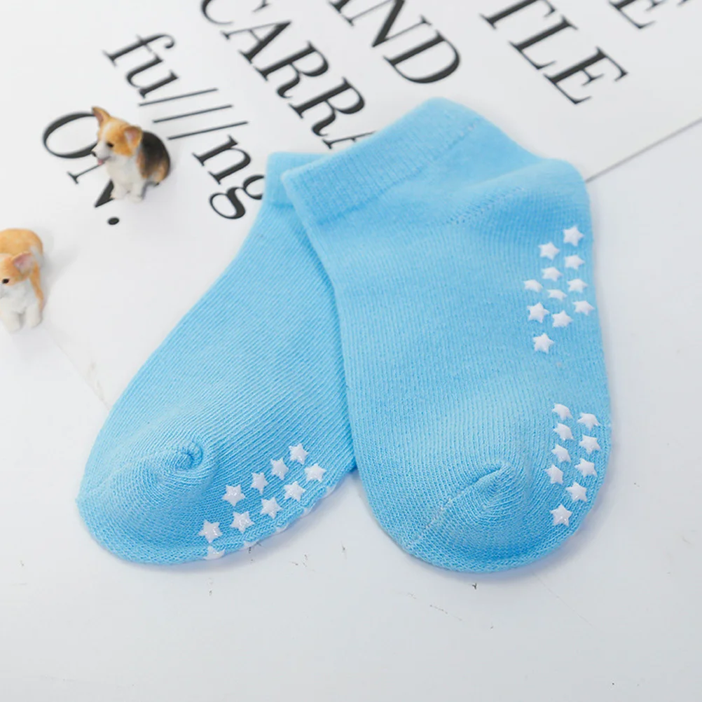 

6Pairs Kids Socks Comfortable Cotton Stockings Breathable Sweat Absorbing Non Slip for Baby Toddler Spring Summer