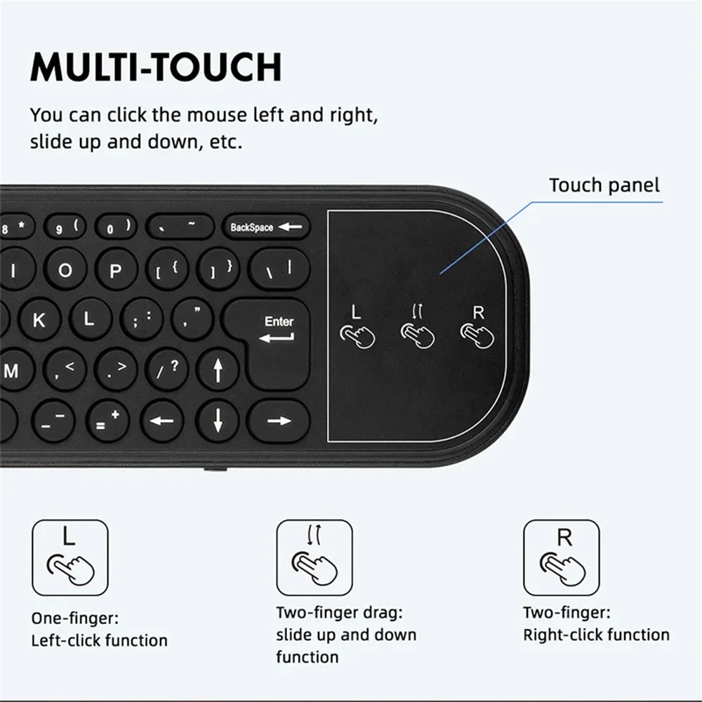 G60S Pro BT 2.4GHz Wireless Voice Air Mouse telecomando con Mini tastiera retroilluminata Touchpad per TV Box Computer Sep Top Box