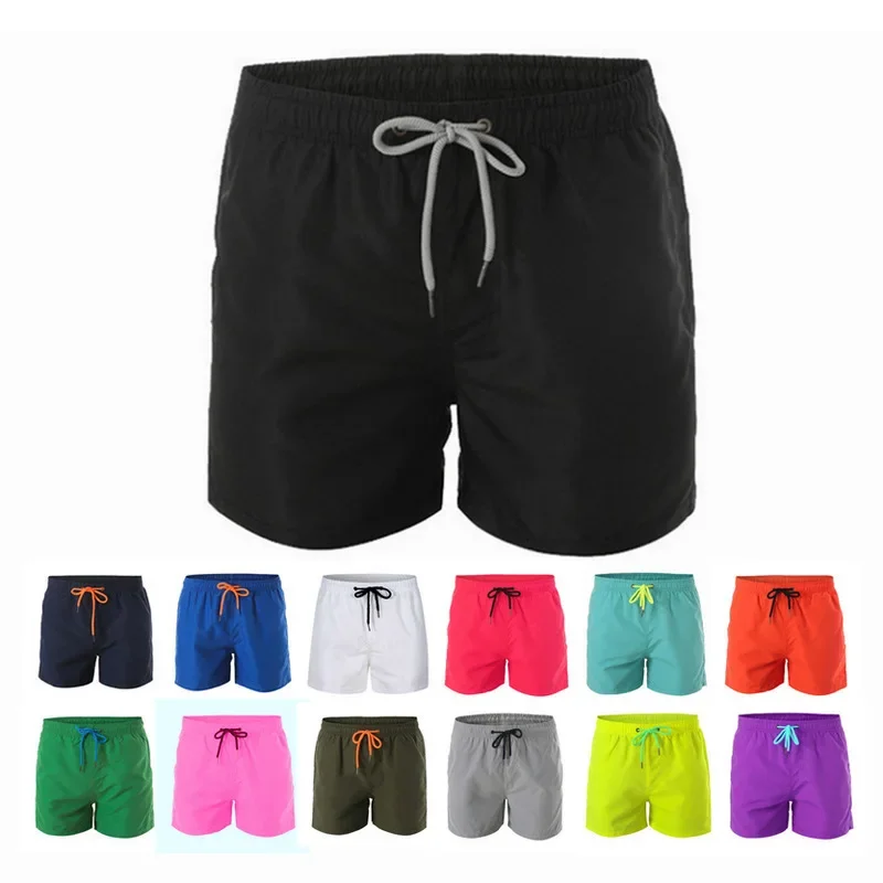 2024 New Men's Beach Pants Sports and Leisure Shorts with Inner Network Three Part Pants Large Shorts Fashion swimming