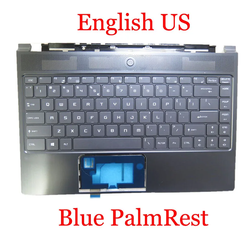 

Laptop Blue PalmRest&Keyboard For MSI PS42 MS-14B1 PS42 8M PS42 Modern 8MO 8RA 8RB 8RC English US Grey Backlit Keyboard New