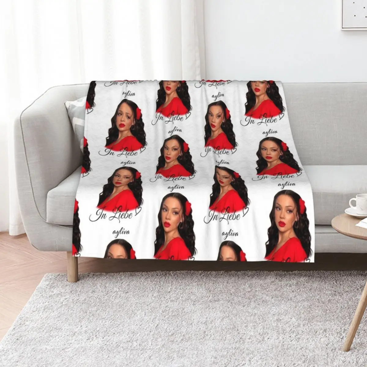 

Ayliva In Liebe In Red Throw Blanket Luxury Thicken christmas decoration Sofa for winter Blankets
