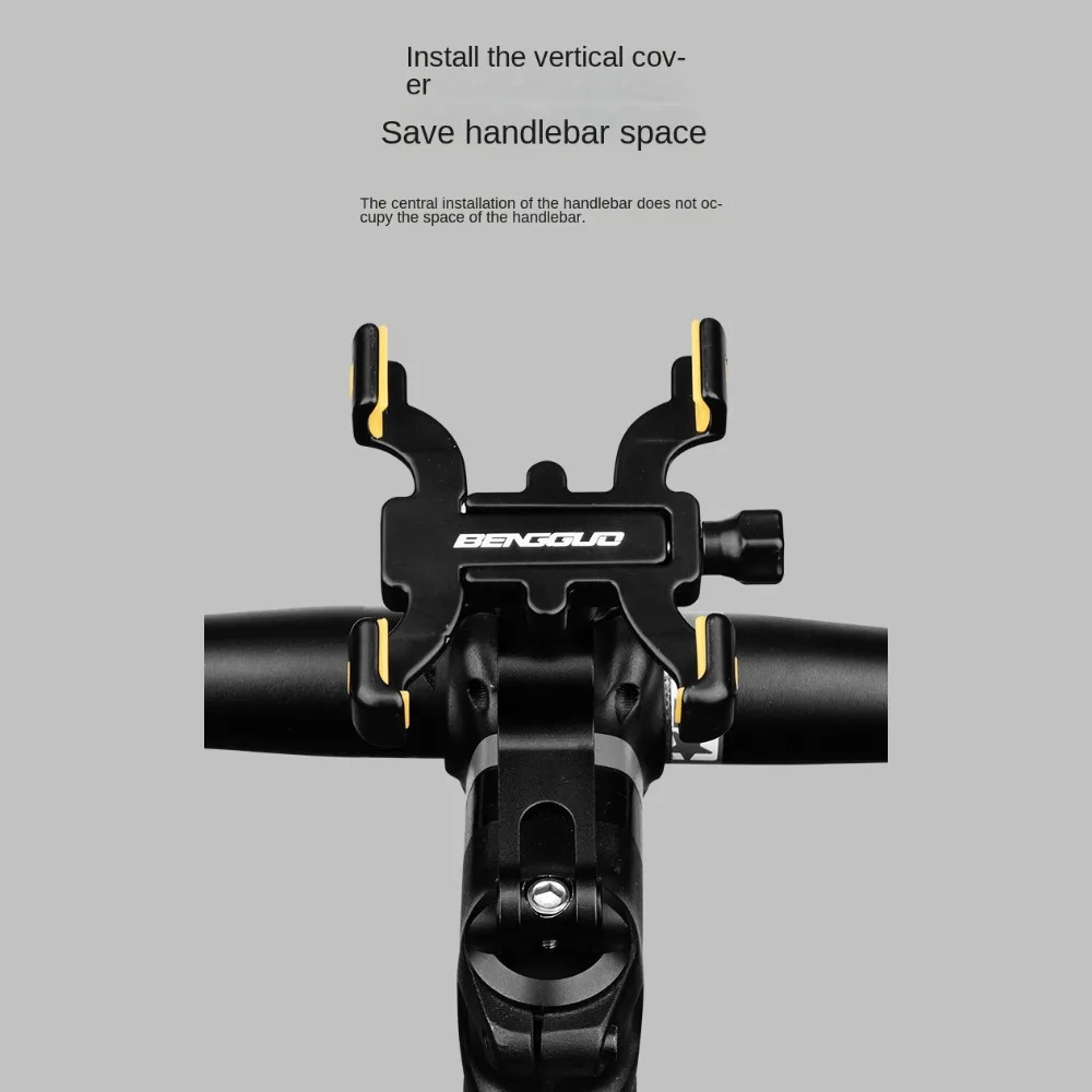 Aluminum Alloy 360 Rotatable Bike Phone Holder 360 Degrees Rotation Adjustable Bicycle Mobile Phone Stand Innovative Non-slip