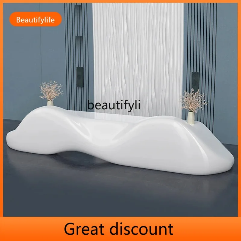 

A135 Company Paint Reception Desk Modern Creative Beauty Salon Bar Counter Cashier