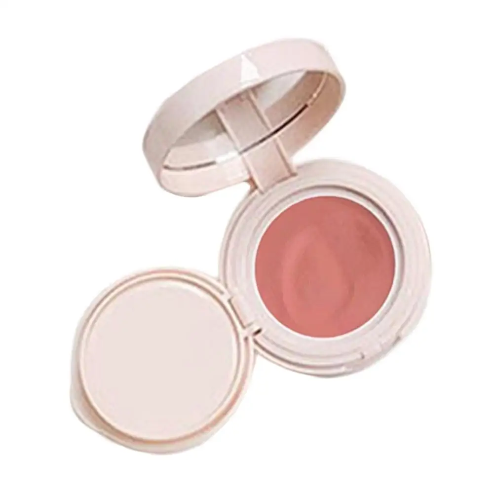 Girl's Pink Face Blush, Paleta de Mud Mousse Blush, Maquiagem Rose Bochecha, Blush Rouge, Contorno Matte, Puff de pêssego com sombra C, F0G5