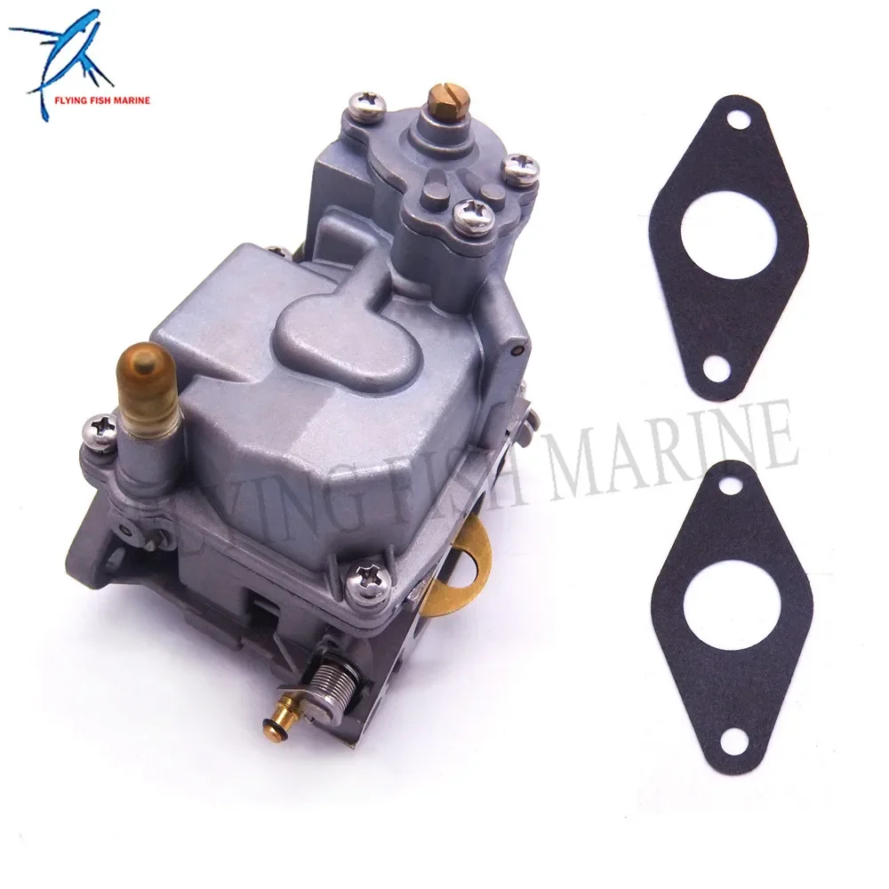 Outboard Motor 66M-14301-12 Carburetor Assy 66M-13646-00 Gaskets (2 pcs) for Yamaha 4-stroke F15 Electric Start 15hp Boat Engine