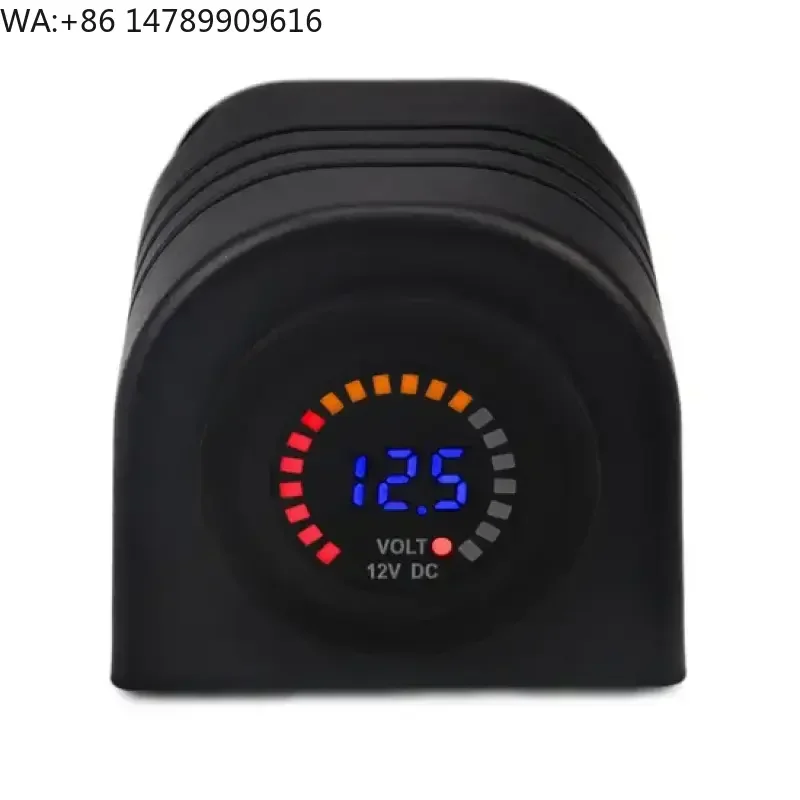 Waterproof 12V Voltmeter Color LED Digital Display with Tent Volt Meter Voltage Meter Scale Gauge Battery Tester