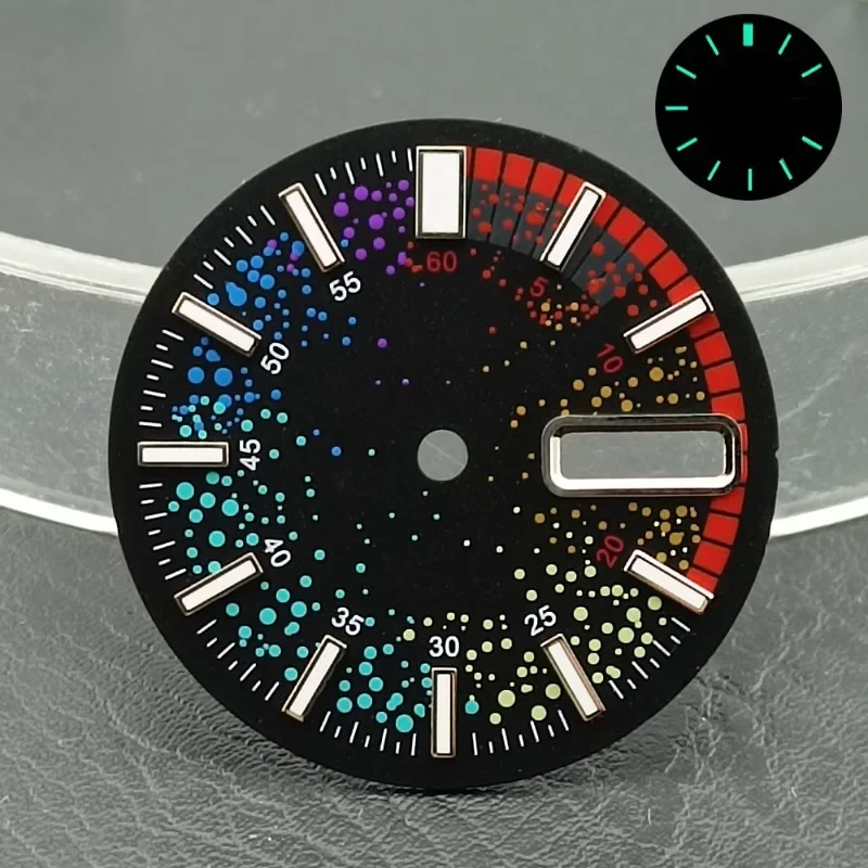 

New Custom Dial 28.5mm Rainbow Dial Modified 3.0/3.8/4.2 Foot Suitable for NH36 Movement Men's Watch Accessories Parts NEW DIY