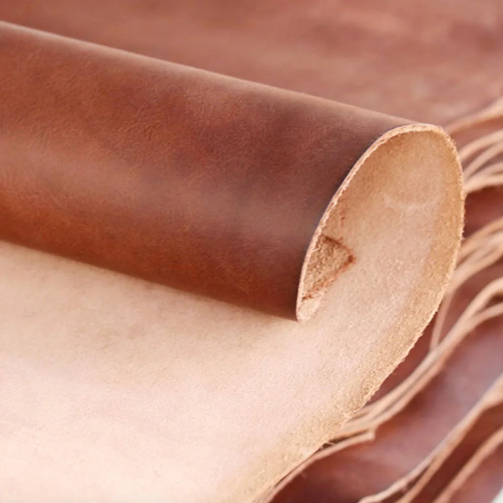 Oil Rich Vegetable Tanned Full Grain Genuine Soft Leather Craft Handcraft Material DIY Supply