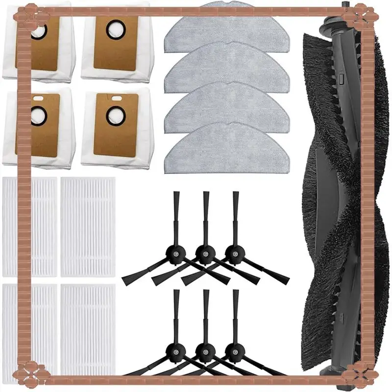 Consegna in 24 ore 19PCS Accessori per aspirapolvere per Tapo RV30 Max/RV30 Max Plus/RV20 Max/RV20 Max Plus Spazzola laterale principale Filtri Mop Clo