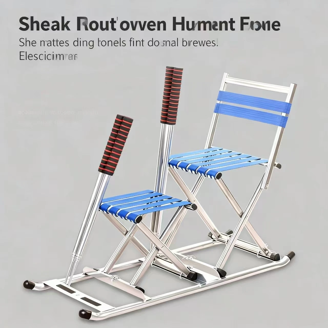 2026 Two-person Foldable Ski Sledge Polyester Material Ice Cart Portable Eco-Friendly Winter Outdoor Parent-child Entertainment