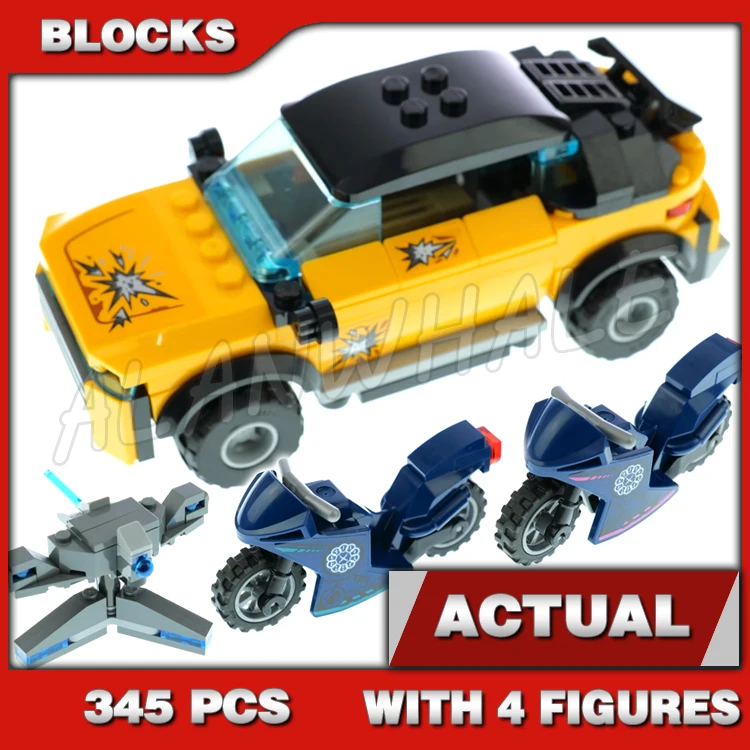 

345 шт. Super Fighter Revenger Escape from The Ten Rings Автомобиль Мотоцикл Chases 60096 Строительные блоки Игрушка, совместимая с моделью