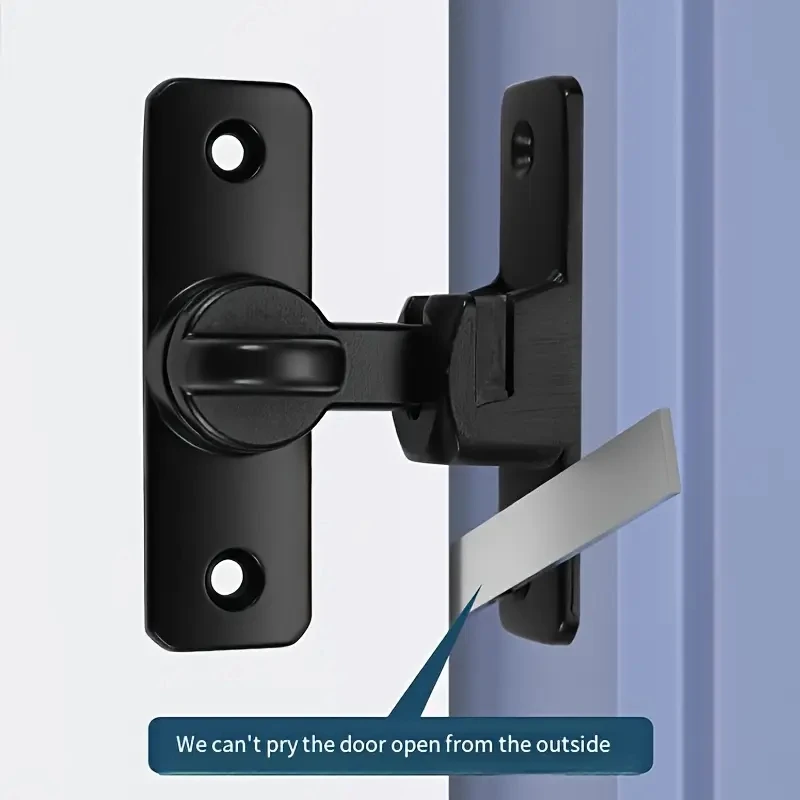 Sliding Door Lock, 90°/180° Flip, Left Right Installation,Manual Operation, Barn Doors Cabinets Drawers,Pre-Drilled Easy Install