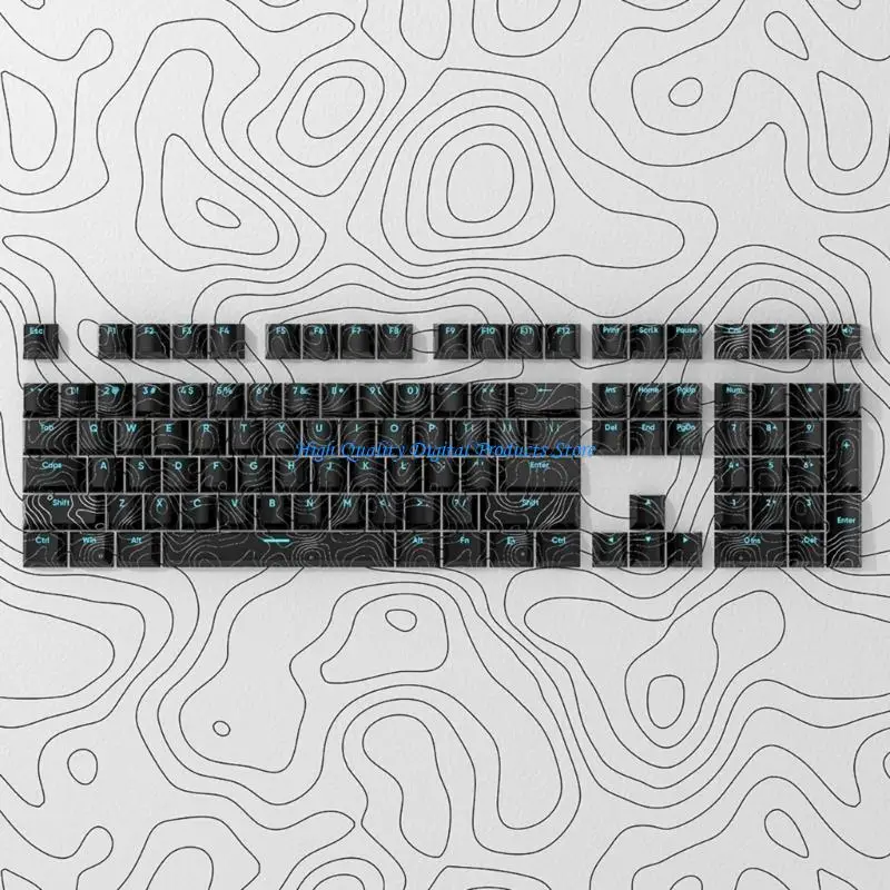 U2JE 135 Transparents lijn originele PBT KeyCaps voorafdruk Backlits Dye Sublimatie Keycap voor mechanische toetsenborden