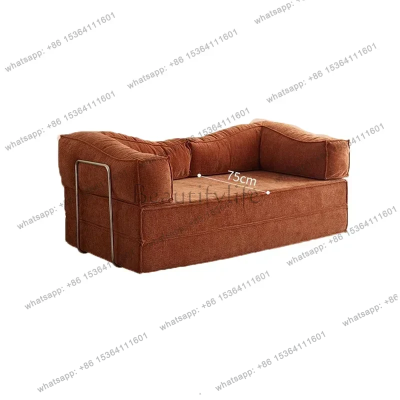 PG European Living Room Sofa Bed Nordic Large Fabric Sleeper Sectional Double Couch Puffs Lounge Foldable Divano Letto Furniture