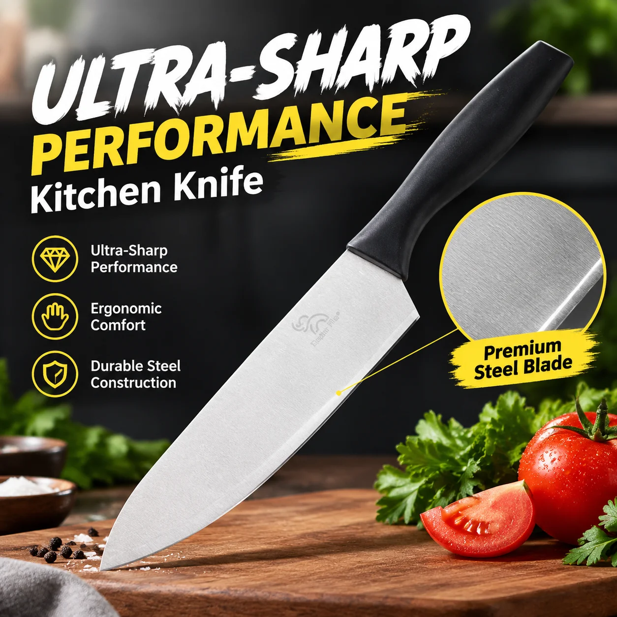Kitchen Knife Set Professional Chef Knife With Sheaths Super Sharp Rust Proof Stain Resistant Fish Sushi Knife With Free Peeler