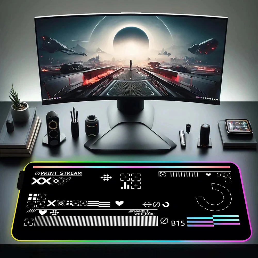 

Fashion Game CS GO RGB Pc Gamer Keyboard Mouse Pad Mousepad LED Glowing Mouse Mats Rubber Gaming Computer Mausepad Funda Gift