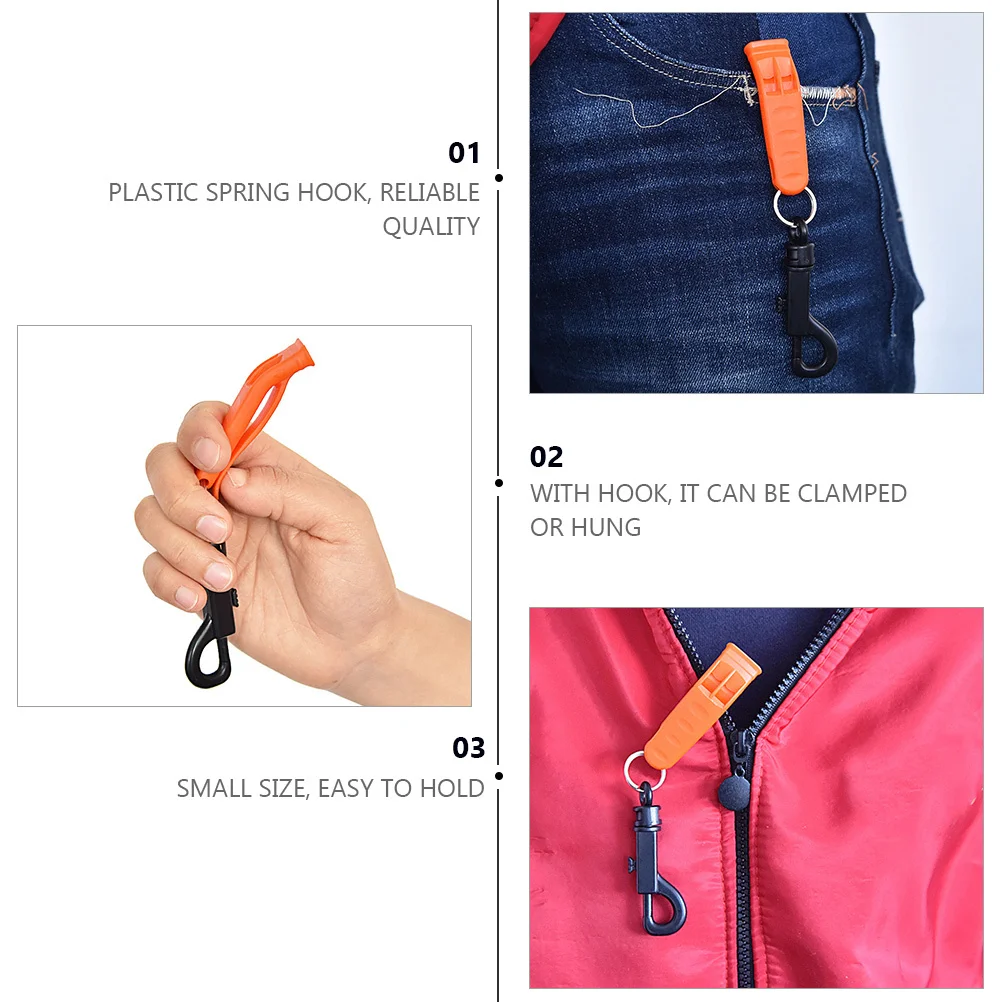 10 Stück robuste Notfallpfeife aus Kunststoff für Outdoor-Aktivitäten, Wandern, Camping, Rettung, Überlebenspfeife, Outdoor-Werkzeug