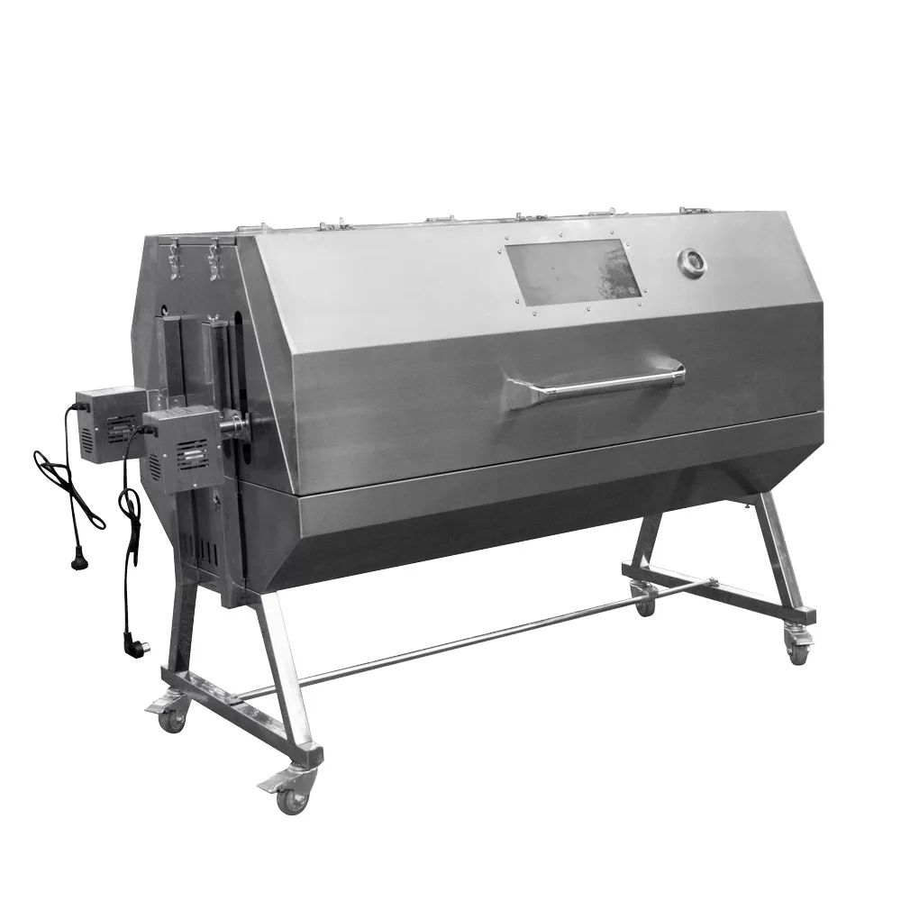 Commercial Double Spit Rotisserie Spit Braai Whole Lamb Roaster Electric Motorized Charcoal BBQ Grill Stainless Steel Spit Oven