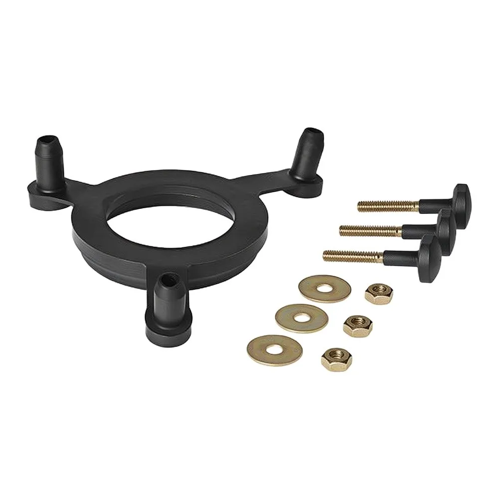 Complete Gasket Kit for Two-Piece Toilets Includes Tank to Bowl Seal Three Brass Bolts Metal Washers and Lock Nuts
