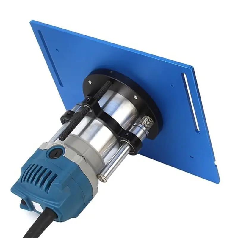 SOFT-Aluminium Router Table Insert Plate For Woodworking With Flip Design, Miter Gauge Guide Fence And Sliding Brackets Included