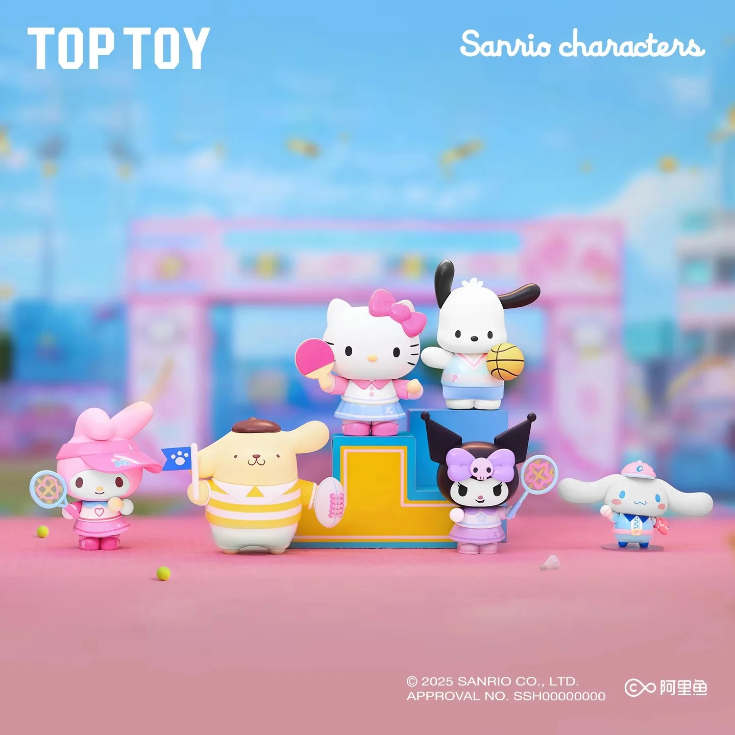 

【В наличии】Toptoy Sanrio Family Vitality Sports Series Kuromi слепая коробка ручной работы настольный орнамент подарок на день рождения