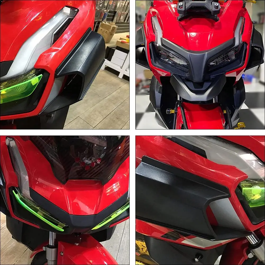 

2 Pcs Motorcycle Wing Spoiler Aerodynamic Winglets Black ABS Durable Dustproof Anti Scratch Suitable Most Motorcycles